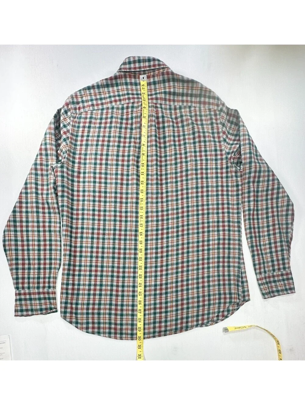 J Crew Check Plaid Oxford Button Up Green Red Mens M